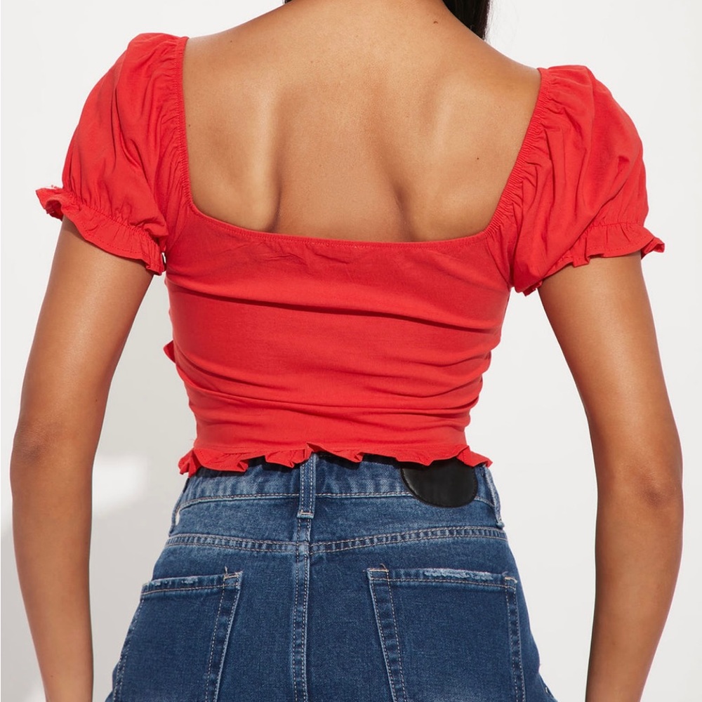 Red crop top - Picture 2 of 2